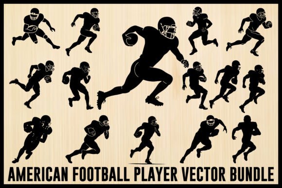 American Football Player Bundle: Graphics for Crafts