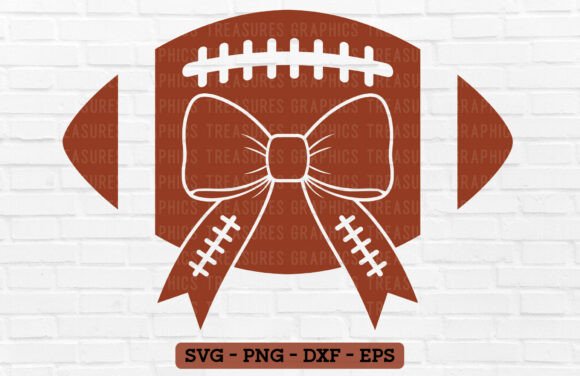 Coquette Bow Football Graphics for Fall Crafts
