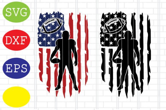 Football and American Football Flag Svg for Graphics