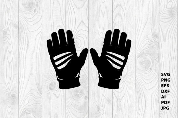 Football Gloves Silhouette Vector Design Review