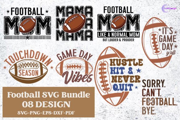 Football Mom SVG Graphics for Local Crafts Branding