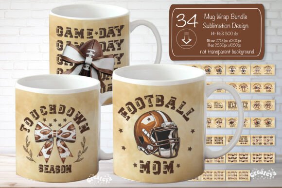 Football Mug Wrap Sublimation Bundle: Graphics & Crafts Review
