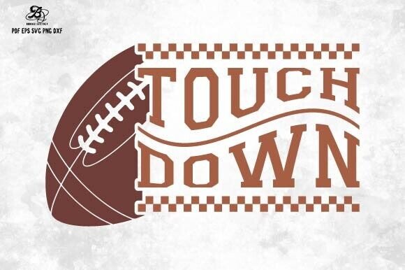 Football Touch Down SVG PNG: Graphics for Crafts