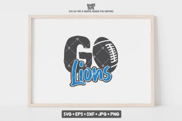 Go Lions Football Graphics for Local Crafts Branding