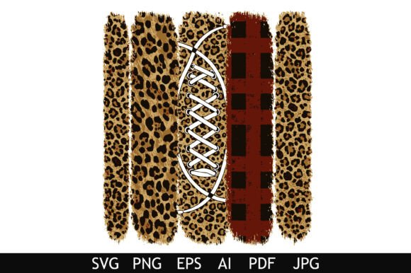 Leopard Plaid Football Graphics for Crafts