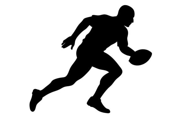 Silhouette of American Football Player: Graphics & Crafts