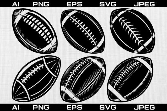 Super Bowl American Football Silhouette Graphics & Crafts