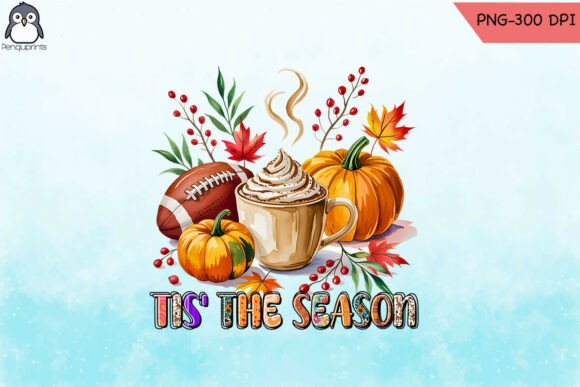 Tis the Season Football PNG for Crafts & Graphics