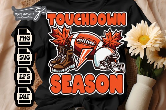 Touchdown Season Retro Football SVG for Crafts & Graphics